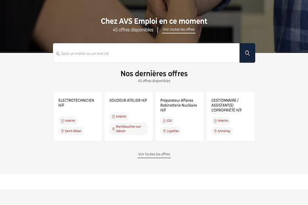 5 offres d’emploi AVS Emploi : industrie & nucléaire